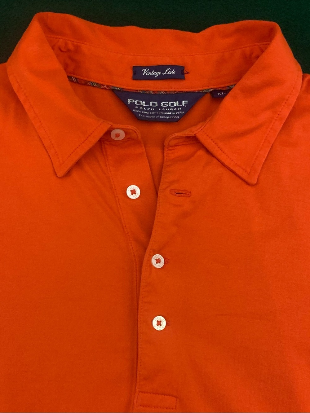 POLO GOLF SS Vintage Lisle Pima Cotton 4 Button Polo